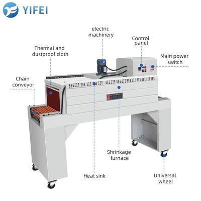 Automatische Maschine zum Versiegeln und Schneiden von Kartonfolie mit Handschellen