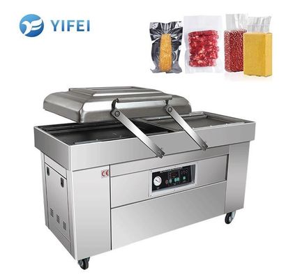 Doppelkammer Industrievakuumpakemaschine für Lebensmittel mit 1,5 kW Vakuumpumpenleistung