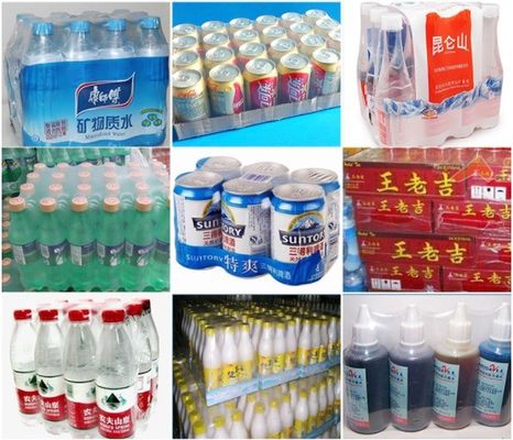 Halbautomatische Kunststoff-PE-Folienschneidemaschinen zum Versiegeln von Mineralwasser für Biergetränke