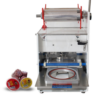Industrie-Fastfood-Lunchbox-Tray-Siegelmaschine mit anpassbarer Handpressform
