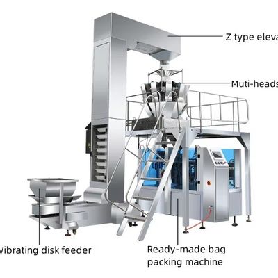 20-70 Beutel Verpackungsgeschwindigkeit Granulat Flüssigpulver Verpackungsmaschine mit Ersatzteilen