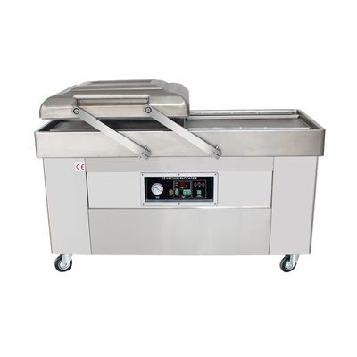 Halbautomatische Doppelkammer-Trocknerei für Hühnerfleisch und Lebensmittel Vakuumverpackungsmaschine