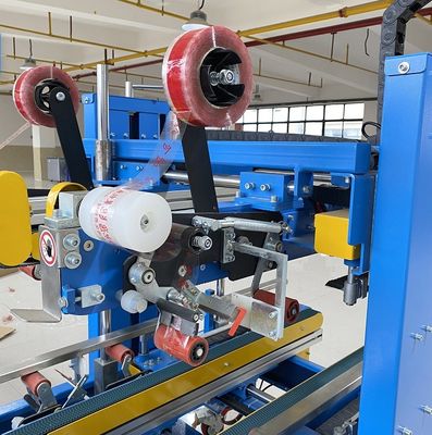 Kartonschachtel-Erector-Bodenversiegeler Automatischer Kartonsiegeler Vier-Ecken-Kantenversiegelungsmaschine Kartonsiegelung Verpackungslinie