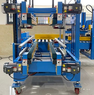 Kartonschachtel-Erector-Bodenversiegeler Automatischer Kartonsiegeler Vier-Ecken-Kantenversiegelungsmaschine Kartonsiegelung Verpackungslinie