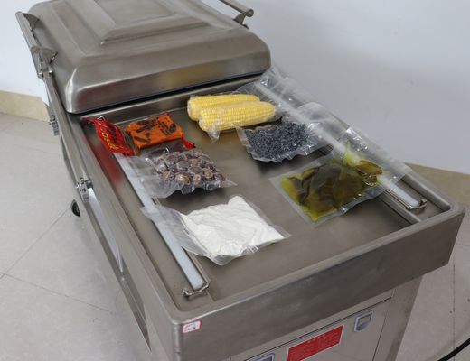 Industrielle Doppelsiegelungsvakuumsiegelgeräte für Lebensmittelverpackungen in Maschinen-Hardware