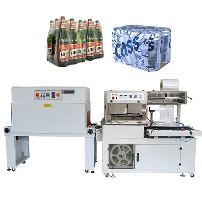 Elektrisch angetriebene kleine Wärmetonellverpackungsmaschine zur Verpackung von Flaschen für Haustiere