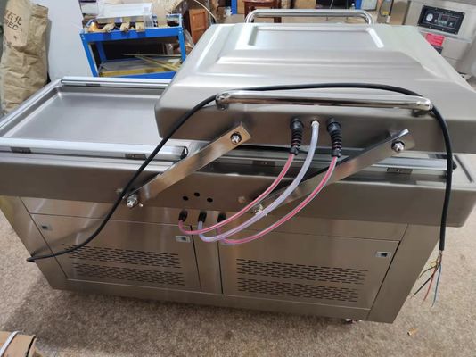 Leistungsstarke Vakuumpumpe CE-zertifizierte automatische Stickstofffüllmaschine/Doppelkammer-Snacks-Verpackungsmaschine