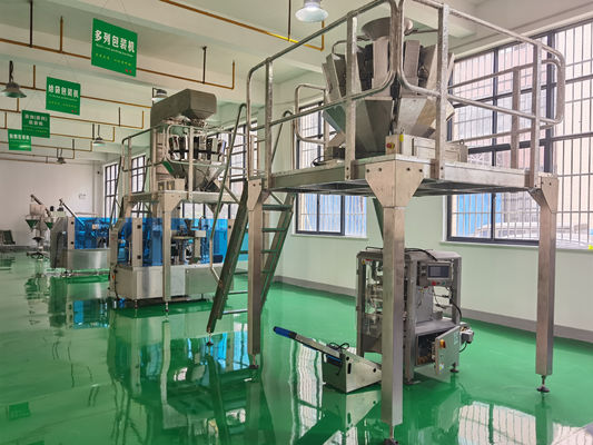 Mehrfachgewichtsköpfe Chips Nüsse Kaffeebohnen Vertikalverpackungsmaschine für Granulate