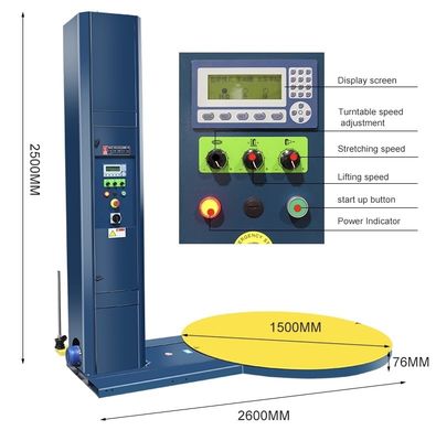 2400 mm Spaltenhöhe Paletten-Stretchfilm-Verpackungsmaschine für Verpackungsbedarf