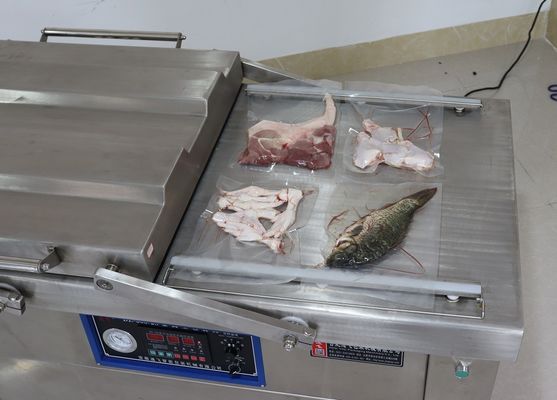 Lebensmittelhersteller Vakuumdichtmaschine DZ-500 Modell Doppelkammer Verpackungsmaschine für kommerzielle