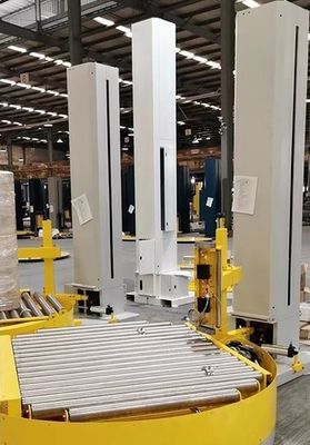 Palettenverpackungsmaschine Anzeige L-Typ Drehteller vollautomatische Verpackung
