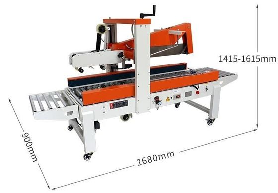 Verstellbare Kartonklappenfalten- und Versiegelungsmaschine für verschiedene Kartonhöhen