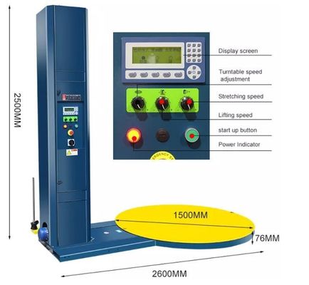Stretch Film Paletten Stretching Wrapping Wrapper Maschine mit 100%-250% Stretching Verhältnis