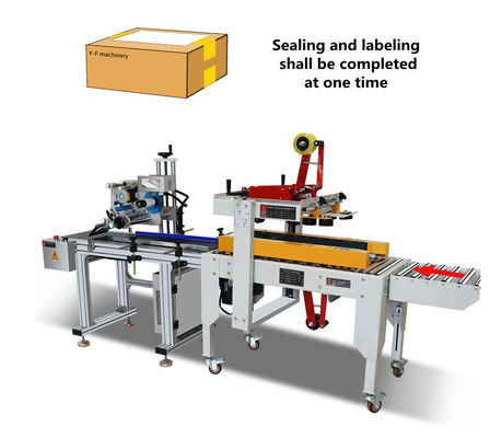 Einfache Bedienung Automatische Etiketten Aufkleber Tischplatte Etikettierung und Karton Versiegelungsmaschine