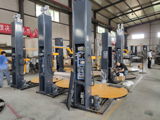 2400 mm Spaltenhöhe Palettenverpackungsmaschine Streckfilm automatische Streckmaschine Palettenverpackung