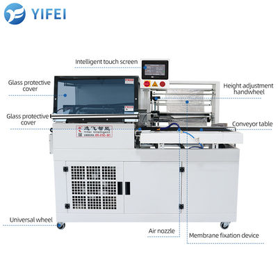 Automatische PLC-Steuerung 450L Dichtungsschnitt Film Wickelmaschine für Datteln Paletten Wärme schrumpfen Wickel