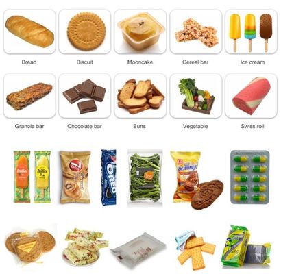 Automatische Plastikbeutel-Kissen-Brot-Verpackungsmaschine mit 90-400mm Packungsfilmbreite