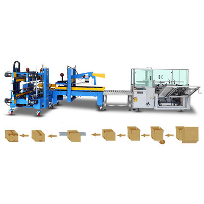 Vollautomatische Tape Box Case Carton Erector-Maschine mit fortgeschrittenem PLC-Steuerungssystem