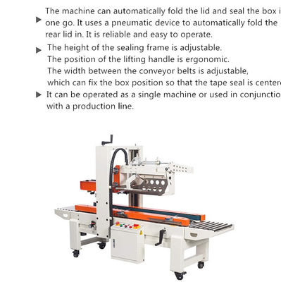 Kartonversiegelungsmaschine 1830*670*1230mm für Verpackung und Versiegelung