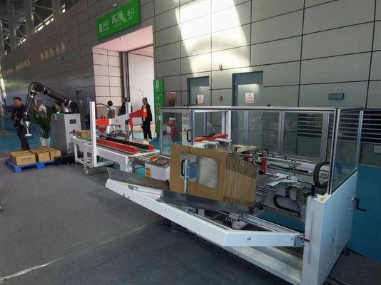 IP65 Verpackungslinie mit Gehäuse Karton-Tasche-Box Erektor Klappdichtungsdichtungs-Palletizer-System