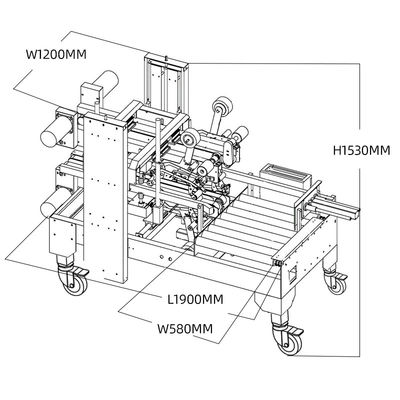 IP65 Verpackungslinie mit Gehäuse Karton-Tasche-Box Erektor Klappdichtungsdichtungs-Palletizer-System