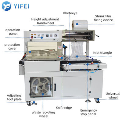 Maximale Schrumpfgröße 200*95*40mm L-Typen Siegel Schnitt Schrumpfmaschine für individuelle Verpackungen