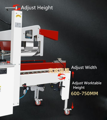 Halbautomatische Tape-Siegelmaschine für Kartonverbindungen für 150-500 mm Kisten
