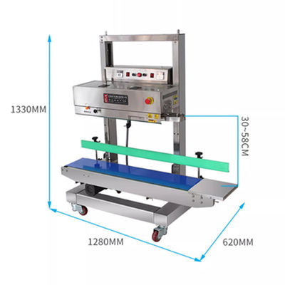 Vertikale Schwerlastdichtungsmaschine 20 kg mit elektrisch angetriebenem kontinuierlichen Banddichter
