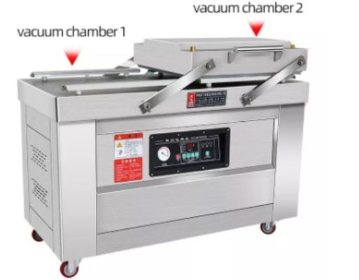 Kommerzielle Halbautomatische DZ 400 Doppelkammer Vakuumdichtmaschine für 4Pcs Dichtstreifen