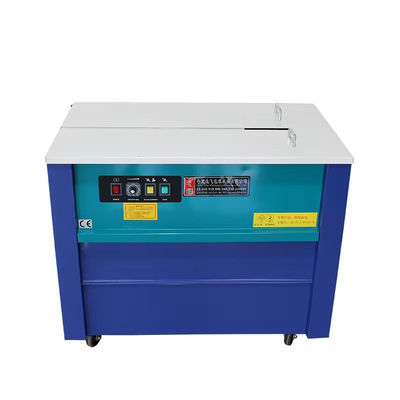 Semi-Auto PP-Strappmaschine für Paletten YF90-1 Niedrigplattform Schreibtischbox Karton PP Band
