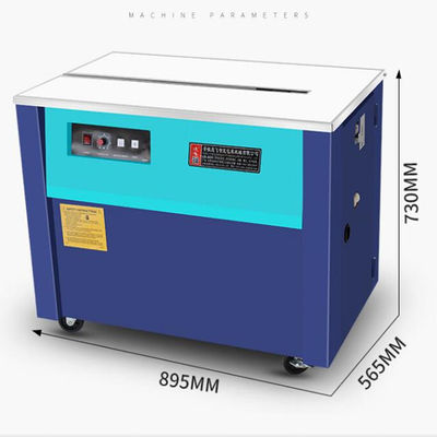 Semi-Auto PP-Strappmaschine für Paletten YF90-1 Niedrigplattform Schreibtischbox Karton PP Band