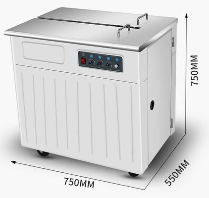 Halbautomatische Tischgürtelbandbox Kartonbandverpackungsmaschine für Kartons