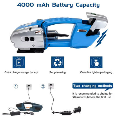 Elektrische Batteriebetriebene PP-PET-Plastik-Strapper-Maschinenwerkzeuge für 13-16 mm Bandbreite