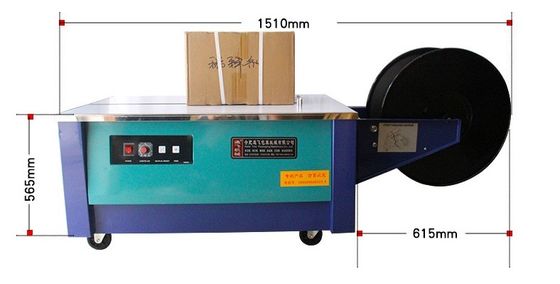 Papierverpackung Halbautomatische Hoch-Niedrig-Tisch-PP-Poly Strapping-Maschine mit CE-Zertifizierung