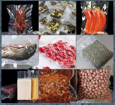 Kunststoffverpackungsmaterial Handelsmaschine für die Vakuumverpackung von Hühnerfleisch mit doppelter Nut