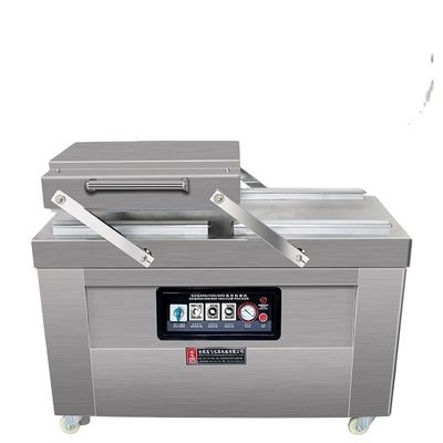 Verpackungs- und Versiegelungsmaschine für Lebensmittel mit Edelstahl 201 Doppelkammer Vakuumversiegelung
