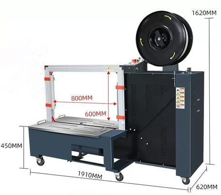 80Kg Max Loading Voll automatischer Hochtisch PP Strap Bundling Baler Strapping Maschine