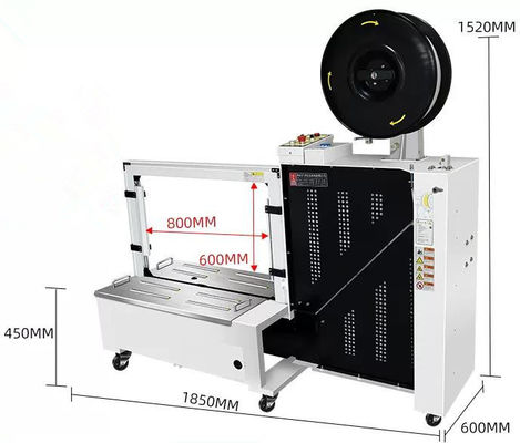 Vollautomatische PP-Gürtel-Bundle-Papierkarton-Verpackungs-Gürtelmaschine für Min W8XH10cm-Bundling