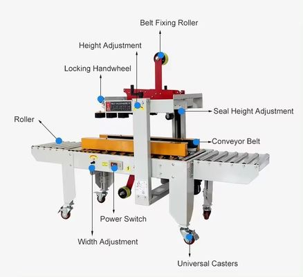 200W hohe Tischbandmaschine für Papierverpackungsmaterial Karton-Box-Tape-Dichtung