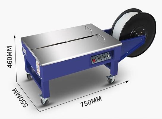 60 KG vertikale Semi Auto PP Gürtelbox Verpackung Strapping Maschine mit 250W Stromversorgung