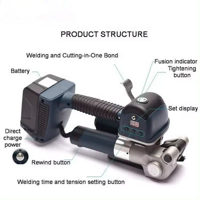 4000 Mah Batteriekapazität Elektro-Strapping-Tool für Hochspannung PP/PET-Strap-Packing