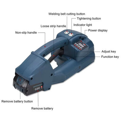 Q1 Handheld Halbautomatisches Warmschweißgerät Batterie Elektrisch betriebenes Strap-Tool für PP PET-Streifen