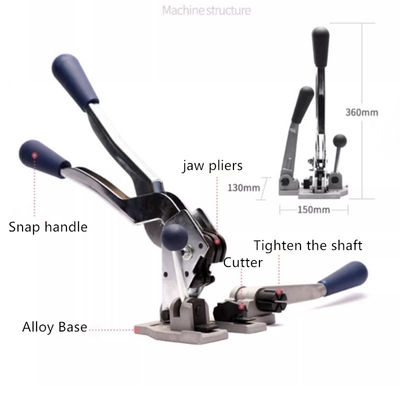 Drein-in-Eins-Handgurtwerkzeuge für 13mm PP-Gürtel Textilindustrie muss haben