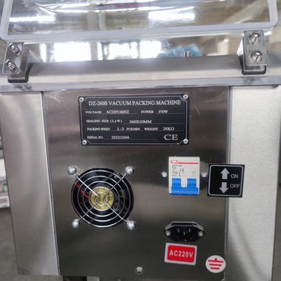 250 Watt halbautomatische Vakuumpakemaschine für Rindfleisch und Gemüse