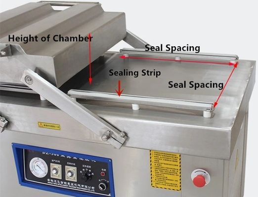 DZ800 Kommerzielle 3000W Vakuumpumpe Vertikalversiegelung Versiegelung Doppelkammer Verpackungsmaschine