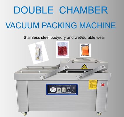Doppelkammer Vakuumverpackungsmaschine zur Versiegelung von Lebensmitteln in kommerzieller Verwendung Größe 80*65*12cm