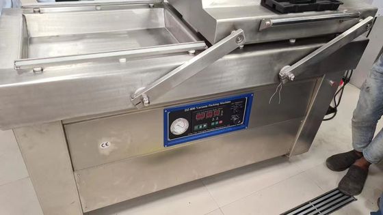 Doppelkammerhalbautomatischer Vakuumdichtungsgerät für Fleisch- und Lebensmittelwärmeversiegelungspumpen