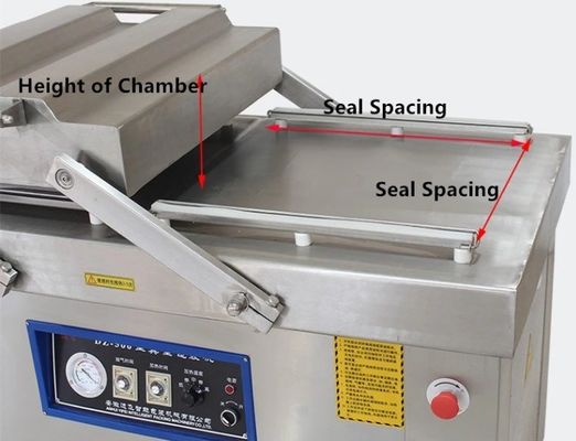 2200W DZ-600/2S Stand Doppelkammer Vakuumverpackung für Fisch Steak Hardware Flüssiges Rindfleisch