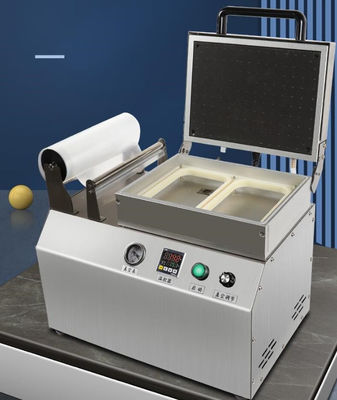 220V/50HZ 110V/50HZ Kleingrößen-Lebensmittel-Fleisch-Tray-Siegelgerät für Vakuumfilm-Hautverpackungen