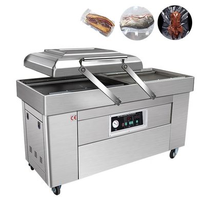 Elektrisch angetriebene Doppelkammervakuumverpackungsmaschine zur Konservierung von Fleisch und Nüssen